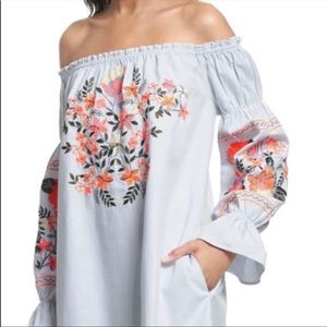 FP Fleur Du Jour Shift Casual Dress in light blue!